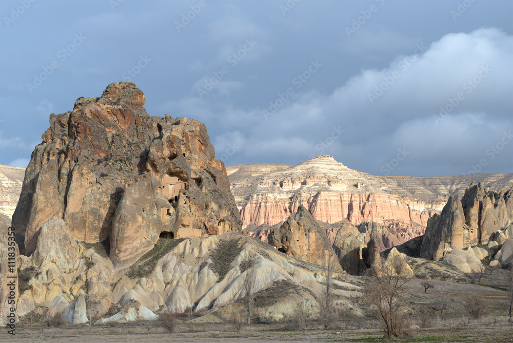 Fototapeta premium January day in the mountains of Cappadocia. Turkey