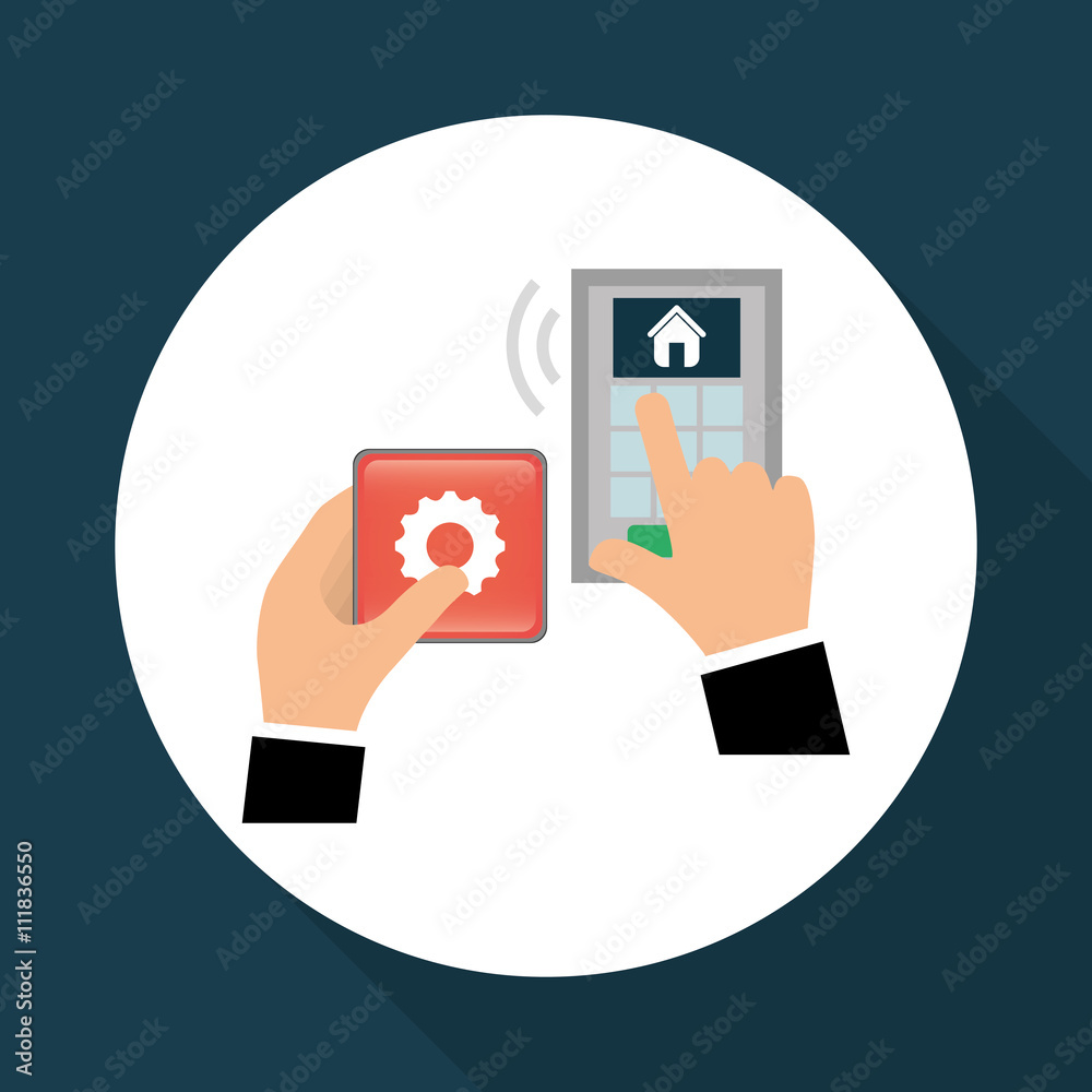 Smart home design. Technology icon. system concept Smart home design. Technology icon. system concept