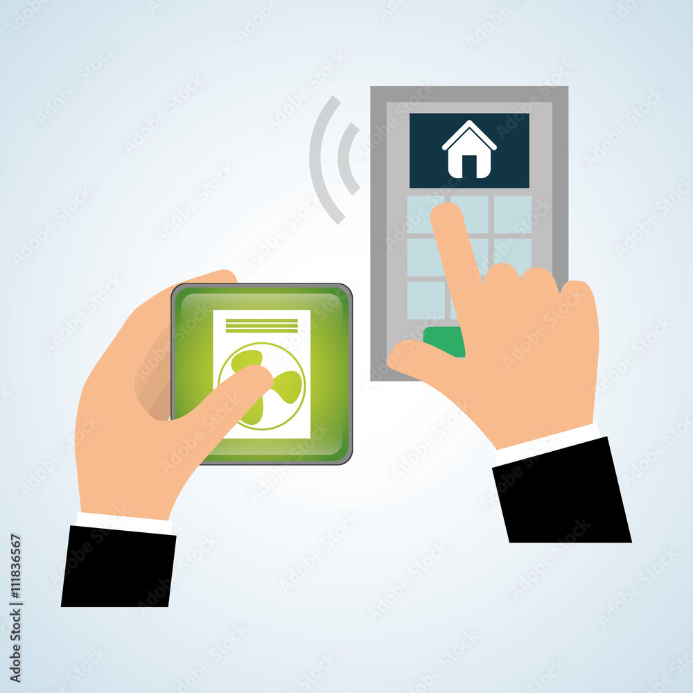 Smart home design. Technology icon. system concept Smart home design. Technology icon. system concept