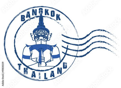Vector - Grunge rubber stamp with the name of Bangkok, Thailan