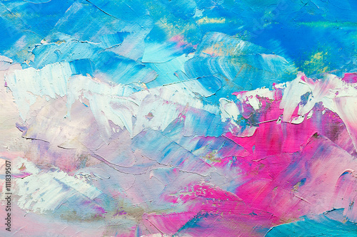 Fototapeta Naklejka Na Ścianę i Meble -  abstract oil paint texture on canvas, background