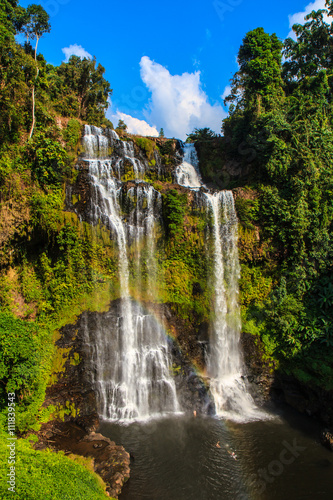 big waterfall Laos in January,Tad Yeang Waterfall,Southern Laos