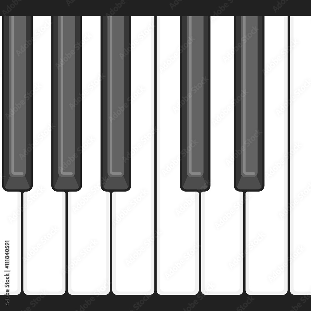 Naklejka premium Octave Piano key, seamless pattern