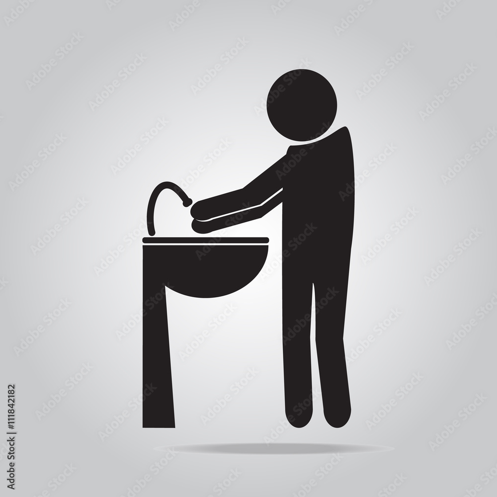 Wash your hands icon vector illustration Wash your hands icon vector illustration