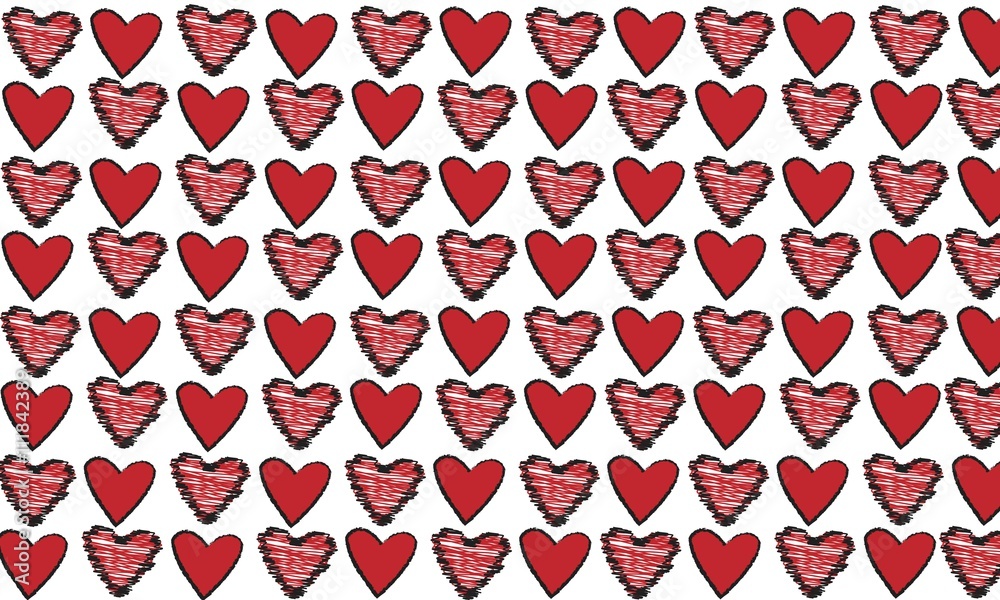 Corazones rojos. Corazones rojos.