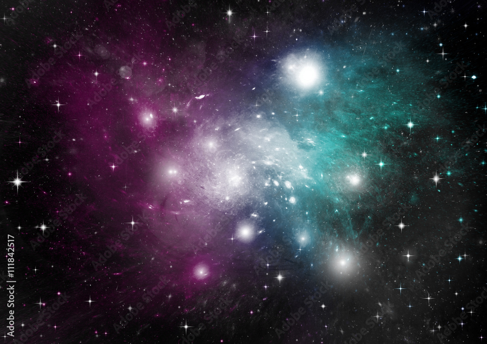 Naklejka premium galaxy in a free space