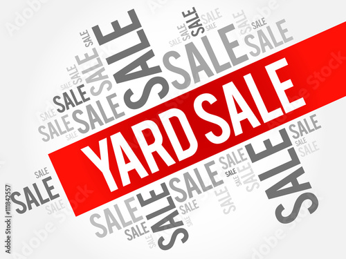 YARD SALE words cloud, business concept background