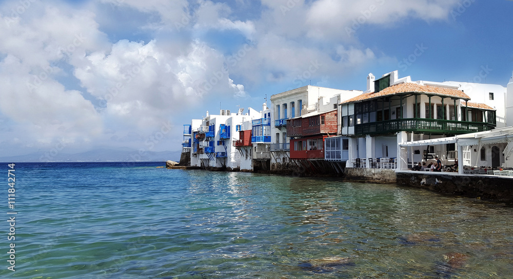 Fototapeta premium Little Venice quarter of Mykonos town