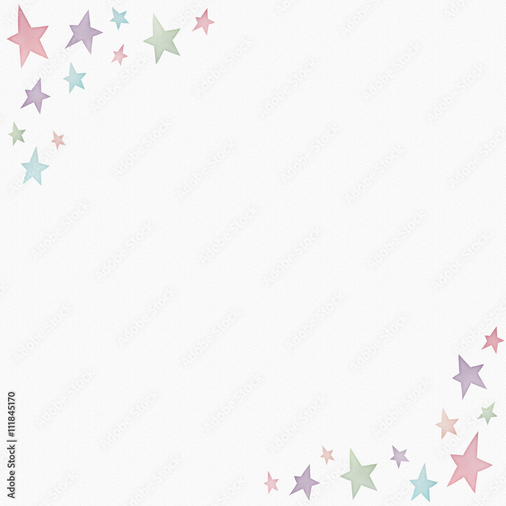 手書き 水彩画風コピースペース 星 正方形 スクエア Stock イラスト Adobe Stock