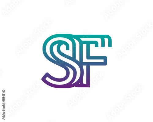 SF lines letter logo