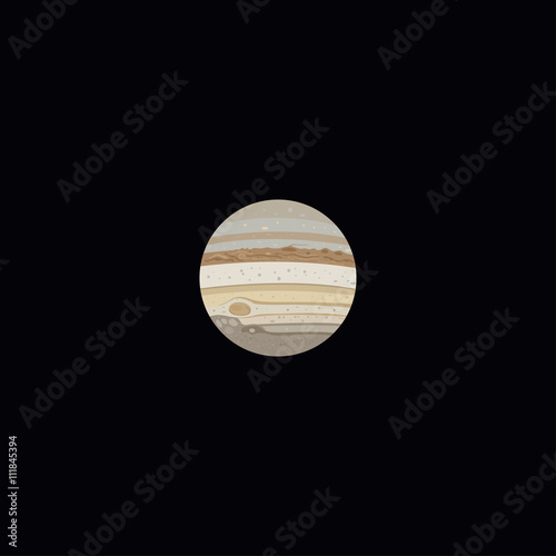 Jupiter vector flat icon. 