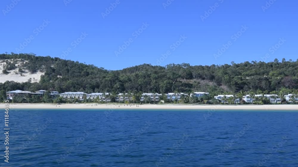 Moreton island Australia POV from a boat Moreton island Australia POV from a boat