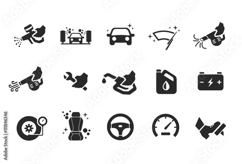 Car care icons - Illustration