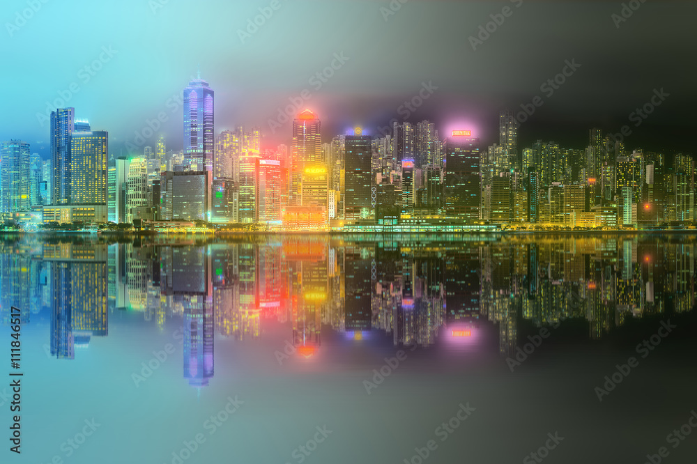 Panorama of Hong Kong and Financial district Panorama of Hong Kong and Financial district