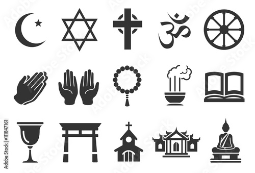 Stock Vector Illustration: Religious icons
