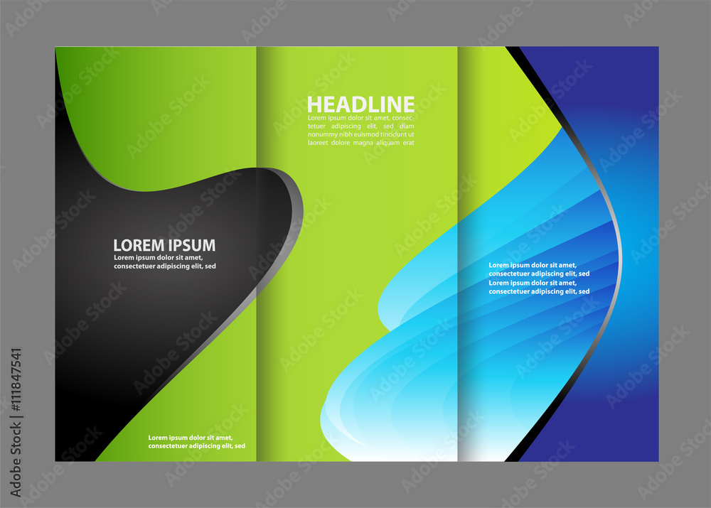 Fototapeta premium Tri-fold brochure template 
