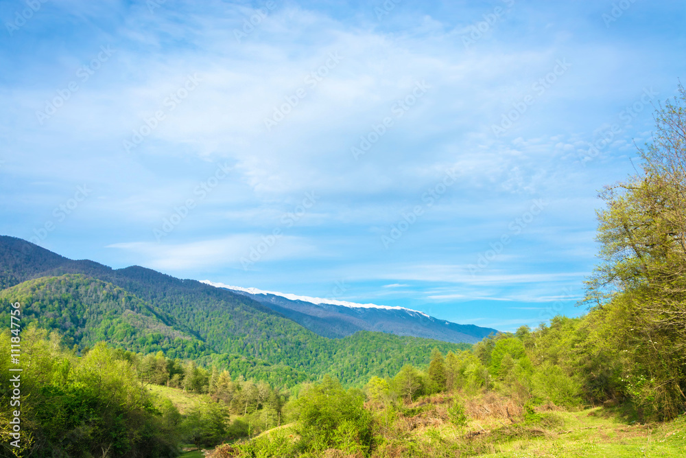 Mountain landscape in Abkhazia.