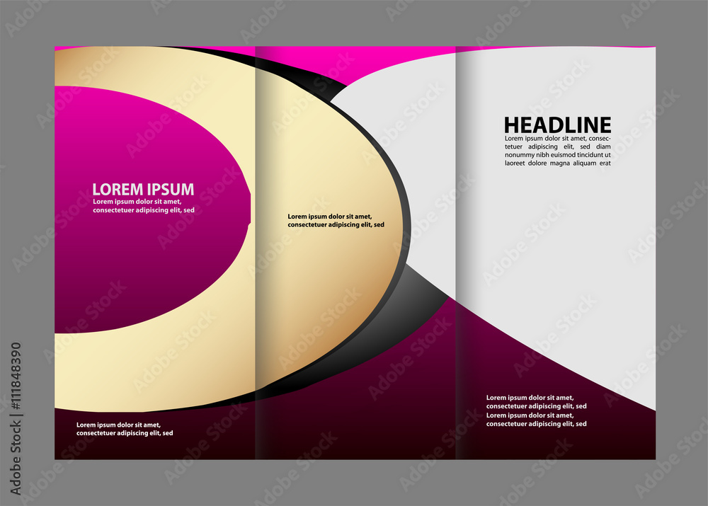 tri fold business brochure template
