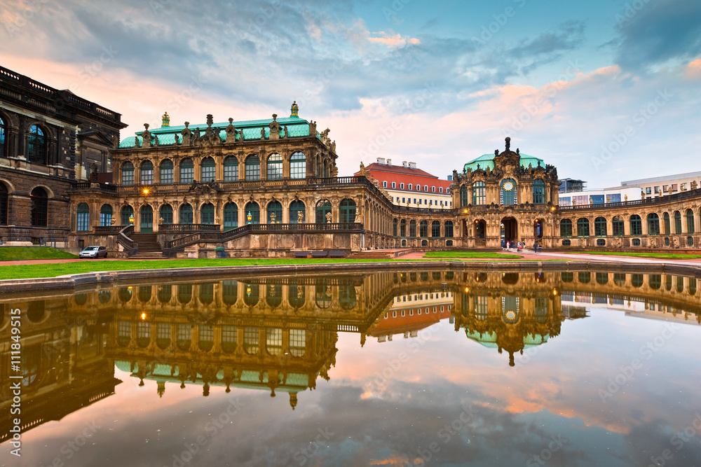 Zwinger Palace in the old town of Dresden, Germany.