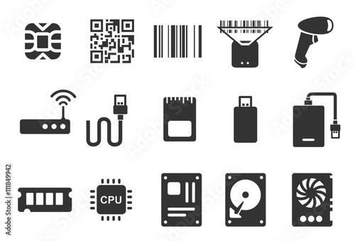 Electronic icons - Illustration