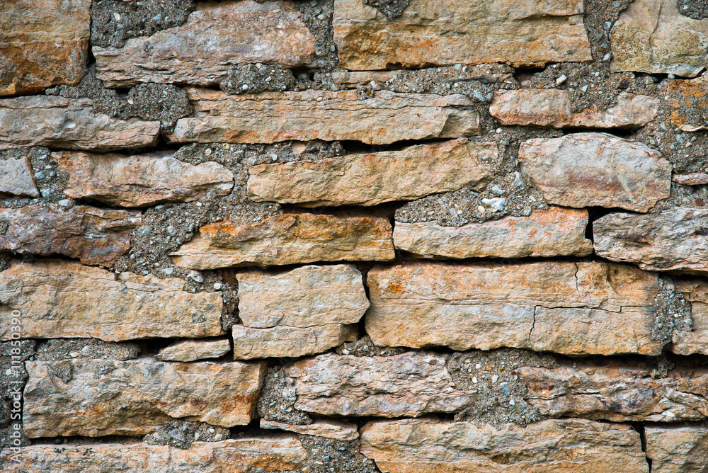 Fototapeta premium the texture of masonry rubble closeup