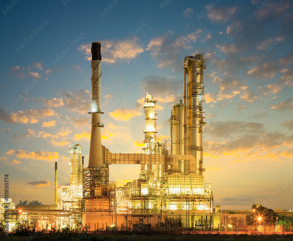 Oil gas refinery plant. May called petroleum, production or ...