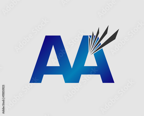 AA company group linked letter logo
