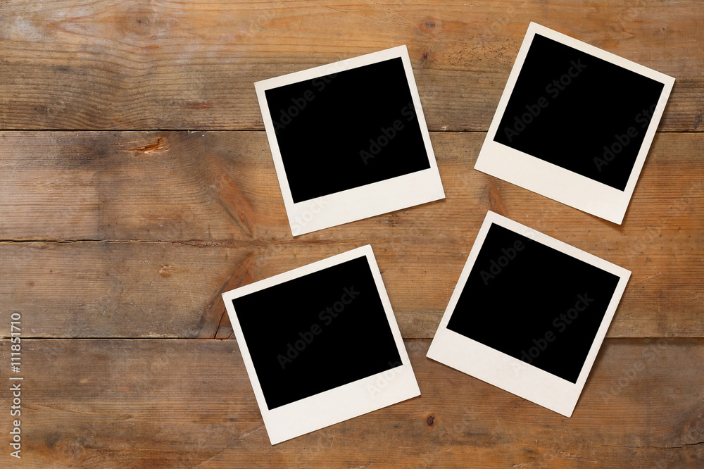 top view of blank instant photos album top view of blank instant photos album