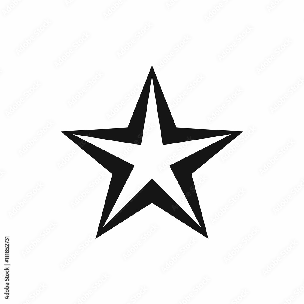 Star icon, simple style Star icon, simple style