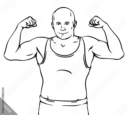 funny cartoon cool MMA fighter illustration