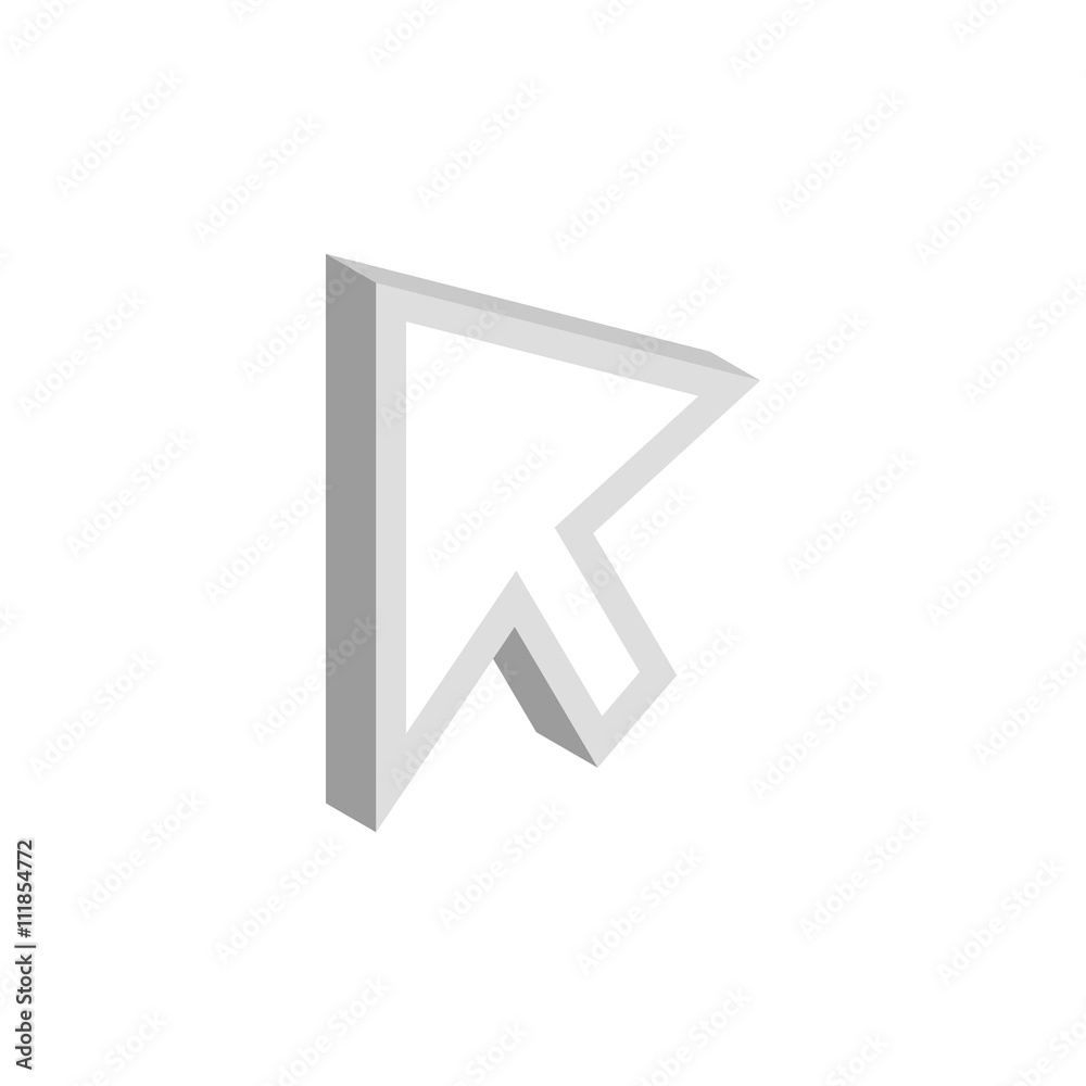 Mouse cursor is over object icon, isometric style Mouse cursor is over object icon, isometric style