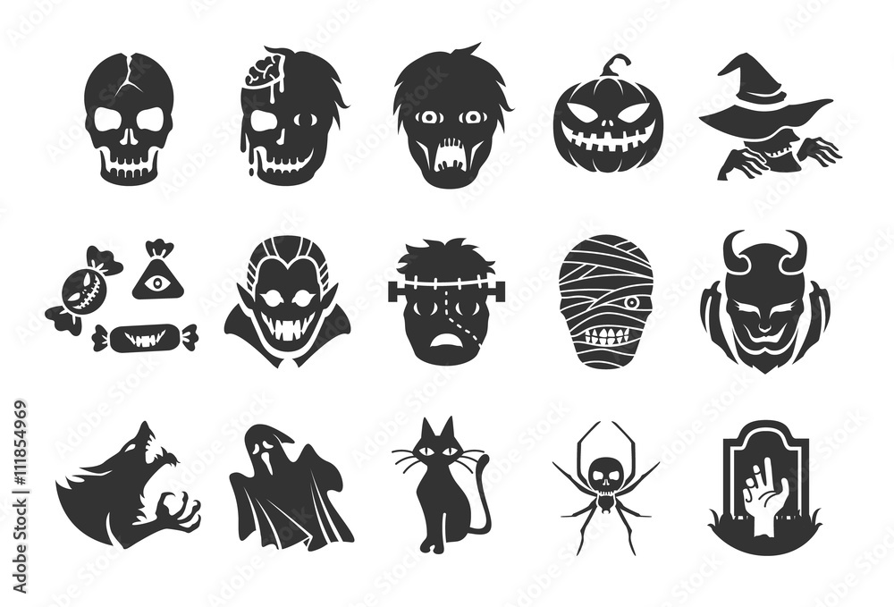 Halloween icons - illustratiion