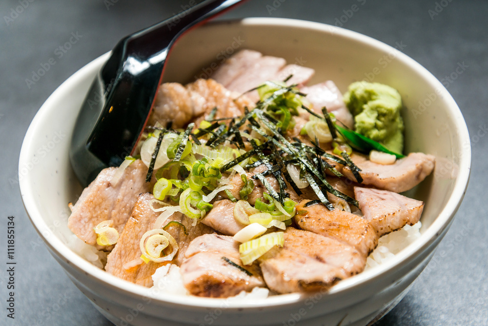 Tuna with rice in bowl, Tuna don, Japanese cuisine