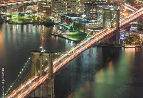 Manhattan, Brooklyn Bridge Luftaufnahme © schulzfoto