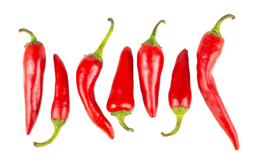 Hot red ripe peppers