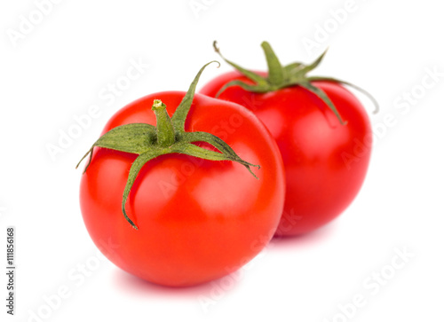 Two red ripe tomato