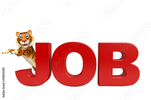 Fototapeta Naklejka Na Ścianę i Meble -  fun Tiger cartoon character