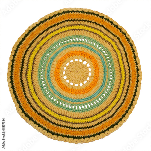 Tableau sur toile Knitted colored carpet.
