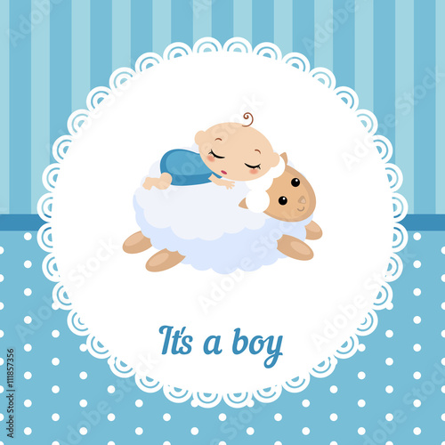 Cute baby boy card.
