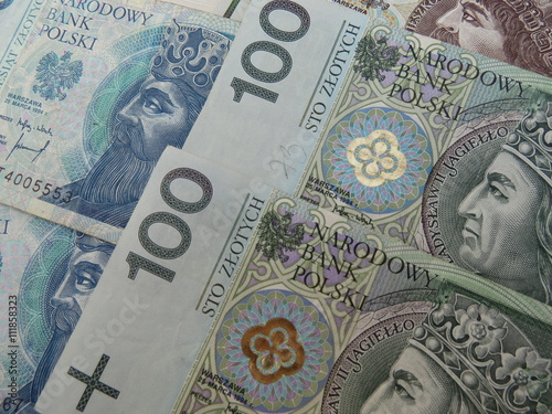 Polish zloty banknotes and coins