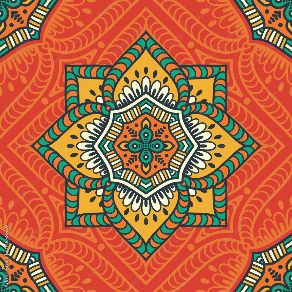 Ethnic floral seamless pattern Ethnic floral seamless pattern