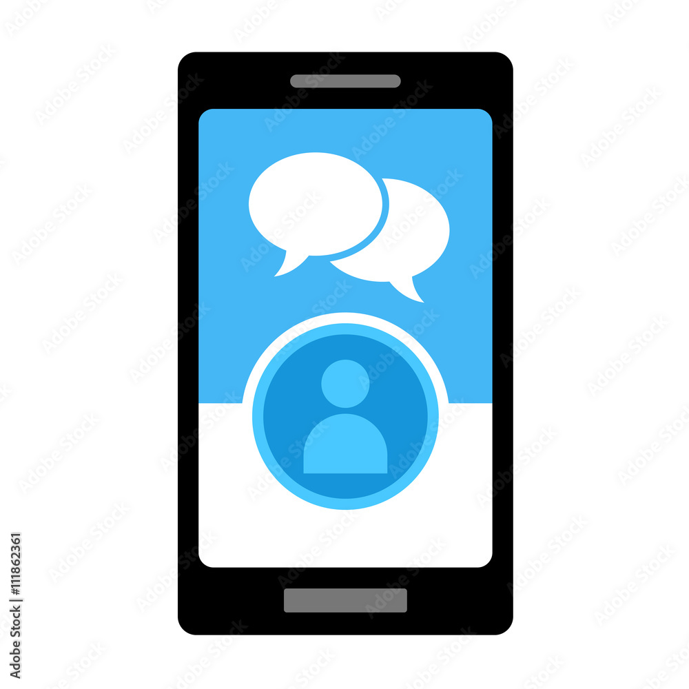 creative mobile chat illustration creative mobile chat illustration