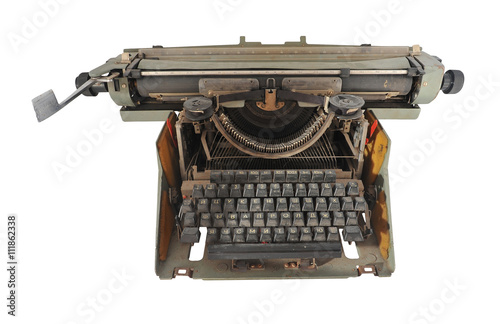 dusty old Russian typewriter