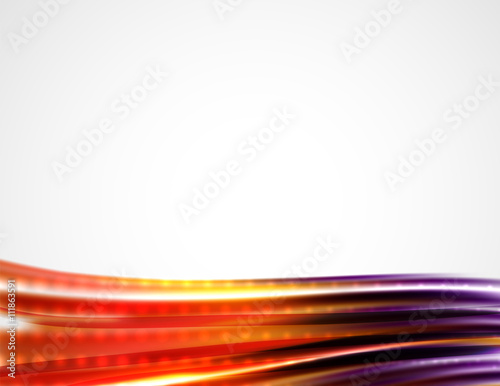 Shiny metallic wave curtain. Abstract background