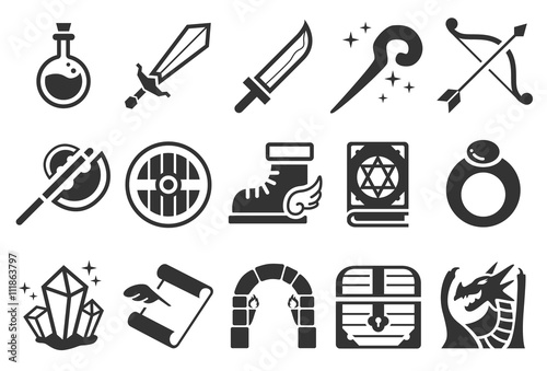 Game RPG icons photo