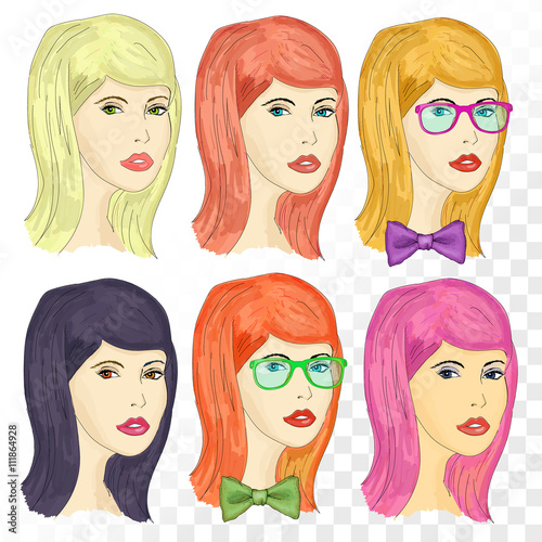 Girls face fashion glamor