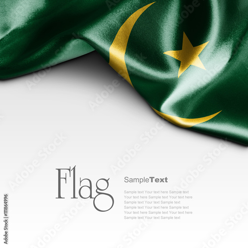 Flag of Mauritania on white background. Sample text.