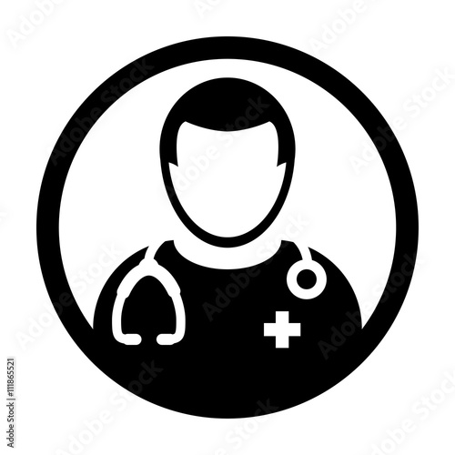 Doctor, Physician, Medical, Healthcare, Nursing Glyph Vector Icon illustration