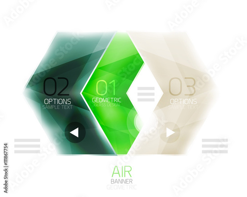 Vector glass arrows