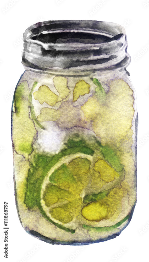 watercolor sketch of drink on a white background watercolor sketch of drink on a white background
